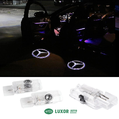 Штатна LED підсвітка дверей з логотипом Mercedes W215 W164 X164
