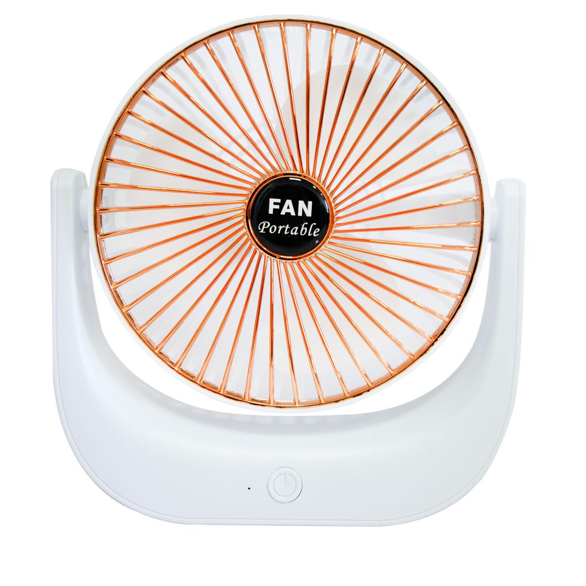 Портативний вентилятор настільний "Fan Portable F138" Білий, USB вентилятор на акумуляторі 4.5W
