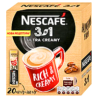 Кофейный напиток Nescafe 3в1 Ultra Creamy 20 х 13 г с кремовым вкусом