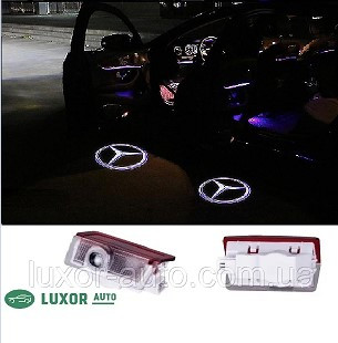 Штатна LED підсвітка дверей з логотипом Mercedes W156 W176 W177 W212 W213 W246 W205 W253 W292 W167 W166 X166 AMG