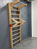 Шведська стінка дерев'яна (розбірна) з навісним обладнанням і турніком SW-103, фото 3