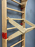 Шведська стінка дерев'яна (розбірна) з навісним обладнанням і турніком SW-103, фото 4