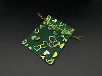 Подарочные мешочки из органзы для украшений и сувениров Цвет зеленый. 9х12см