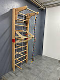 Шведська стінка дерев'яна (розбірна) з навісним обладнанням і турніком SW-103, фото 5