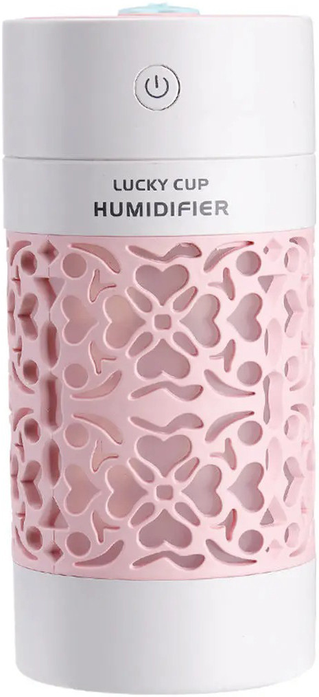 Увлажнитель воздуха 2 в 1 Lucky Cup Humidifier с LED-подсветкой, Pink - фото 1 - id-p1889478589