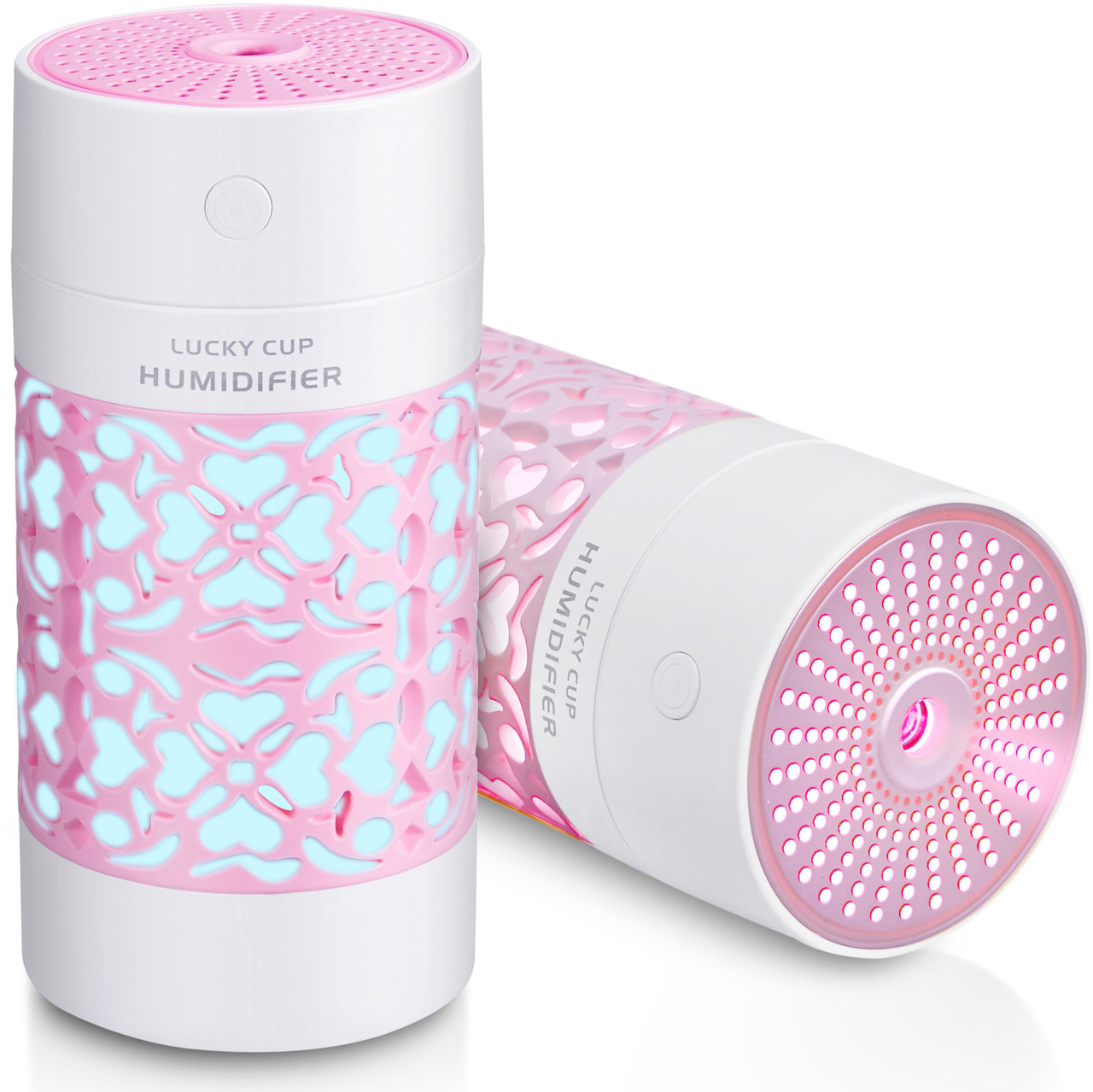 Увлажнитель воздуха 2 в 1 Lucky Cup Humidifier с LED-подсветкой, Pink - фото 3 - id-p1889478589