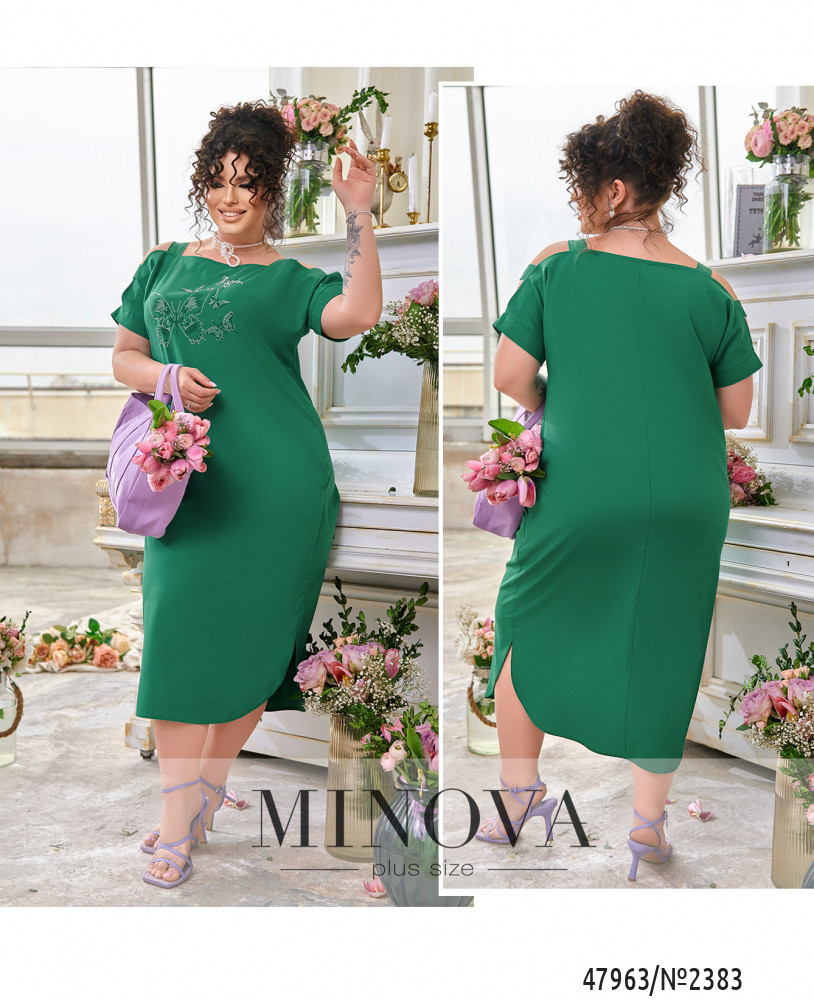 Жіноче літнє плаття No2383-Зелений