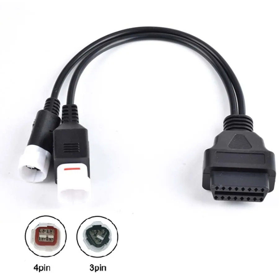 ПЕРЕХОДНИК YAMAHA 3 4 pin універсальний адаптер 16Pin OBD2 OBDII кабель діагностичний