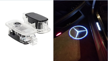 Штатна LED підсвітка дверей з логотипом Mercedes W221 CL C216 W447 Vito AMG