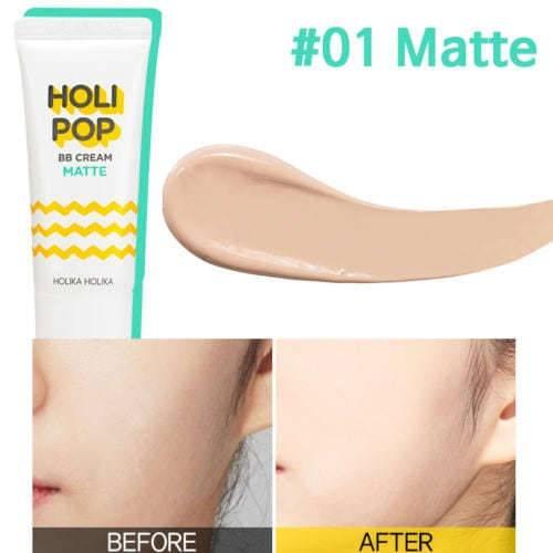 Матирующий ВВ Крем С Жемчужной Пудрой Holika Holika HOLI POP BB CREAM MATTE - фото 2 - id-p1889481866