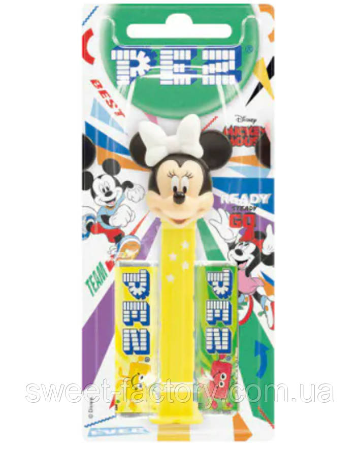 PEZ Disney Mickey & Friends Collection Team білий бант 2s 17g