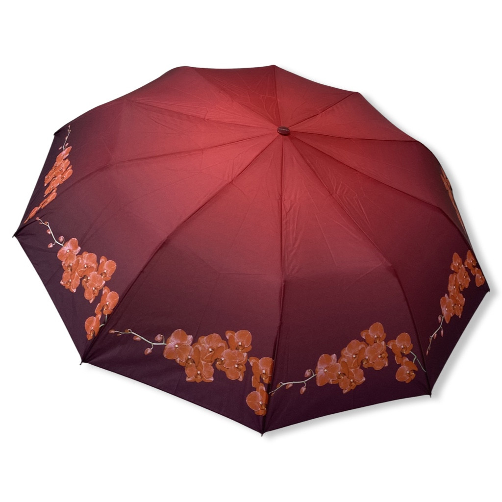 Жіноча парасоля THEBEST напівавтомат орхідея на 10 спиць #0733/6