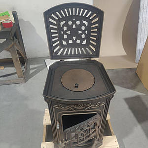 Опалювальна чавунна піч на дровах для дому Nordflam Verdo Patyna з варильною поверхнею