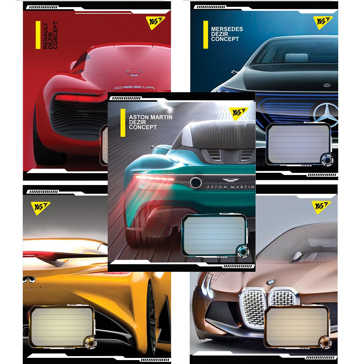 Зошит шкільний 12 арк. клітинка YES "Dezir concept" 766269, фото 1