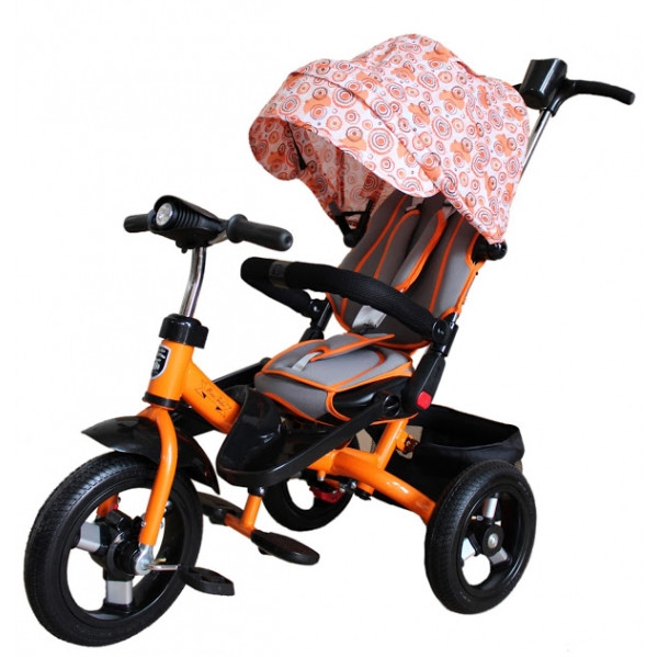 Триколісний велосипед Mini Trike T400 на надувних колесах Жовтогарячий