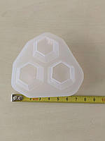 Молд "Три кристала" для епоксидної смоли 3 см