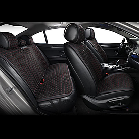Чохол накидка на сидіння Beltex MONTE CARLO (перед+зад) стільники чорно-червоні