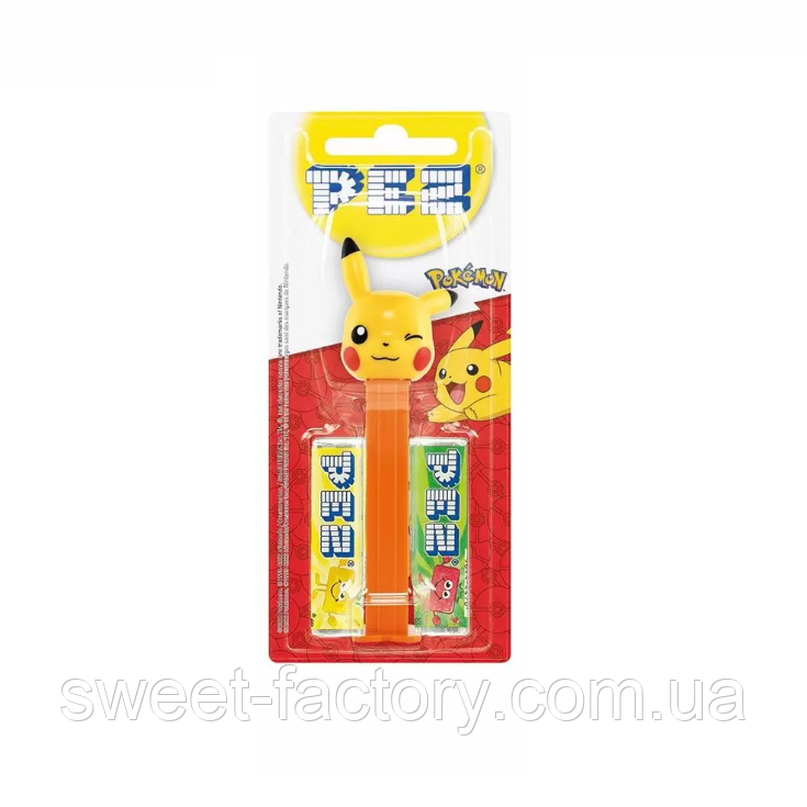 Диспенсер Pez Pokemon Pikachu Пікачу Жовтогарячий 2s 17g