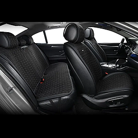 Чохол накидка на сидіння Beltex MONTE CARLO (перед+зад) стільники чорні