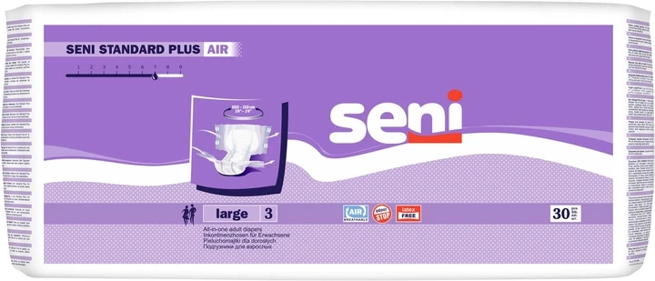 Підгузки для дорослих Seni Standard Plus Air large 30 шт