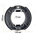 Гальмівні колодки для китайського скутера 100-150 кубів. 13" 18" колесо, фото 3