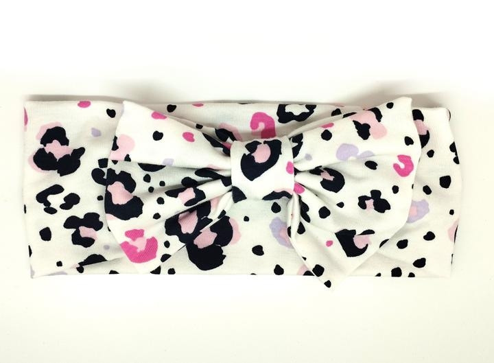 Пов'язка на голову бант Леопард кольоровий, фото 1