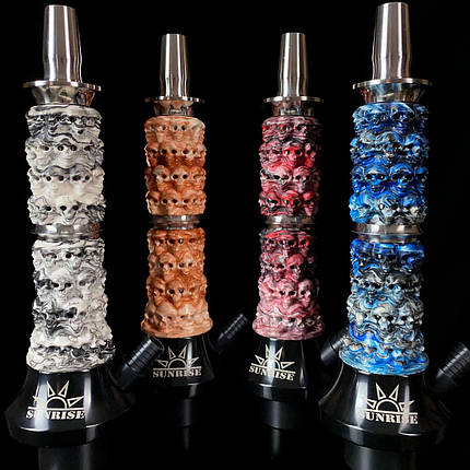 Кальян для куріння Sunrise Hookah Windskull Stone, нержавіюча сталь, висота 50 см, фото 1