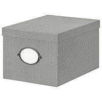 Коробка с крышкой ИКЕА КВАРНВИК серый, 25x35x20 см 104.128.78