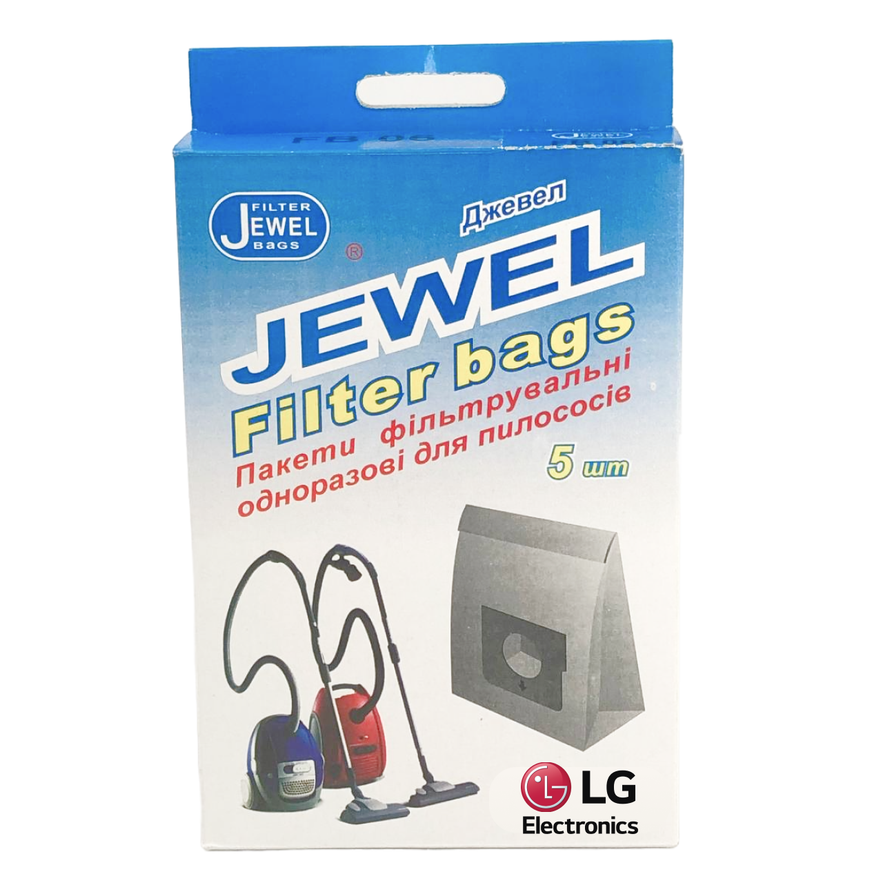 Комплект мішків для пилососа LG паперові одноразові Jewel FВ-06 (комплект 5 шт)