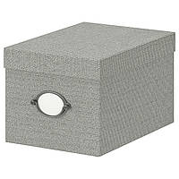 Коробка с крышкой ИКЕА КВАРНВИК серый, 18x25x15 см 704.128.75