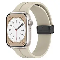 Силіконовий ремінець з магнітною застібкою для Apple Watch starlight 38/40/41mm