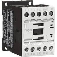 Контактор корпусний 3P+1НЗ, 230В-АС, 12А AC-3, Hager EV01201C