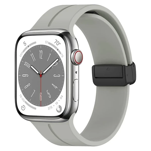 Силіконовий ремінець з магнітною застібкою для Apple Watch starlight gray • 38/40/41mm