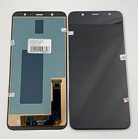 Дисплей для мобільного телефона Samsung A6+ 2018/A605, чорний, з тачскрином, Incell
