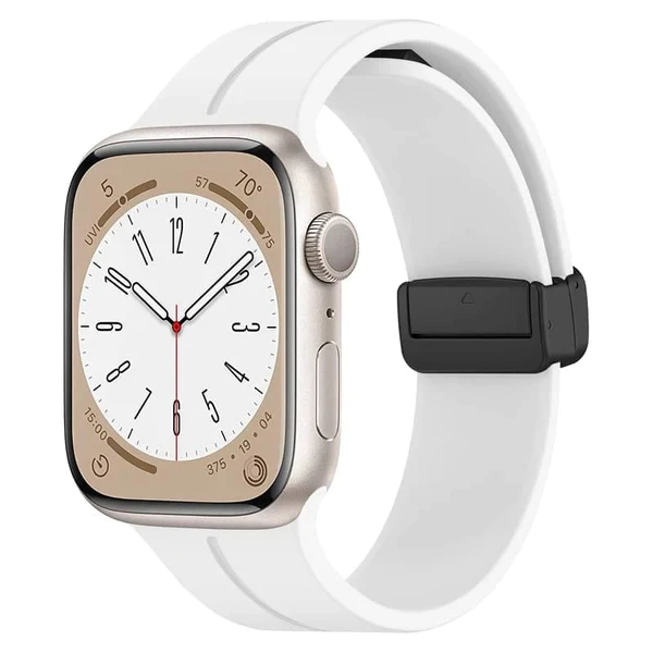 Силіконовий ремінець з магнітною застібкою для Apple Watch white • 38/40/41mm