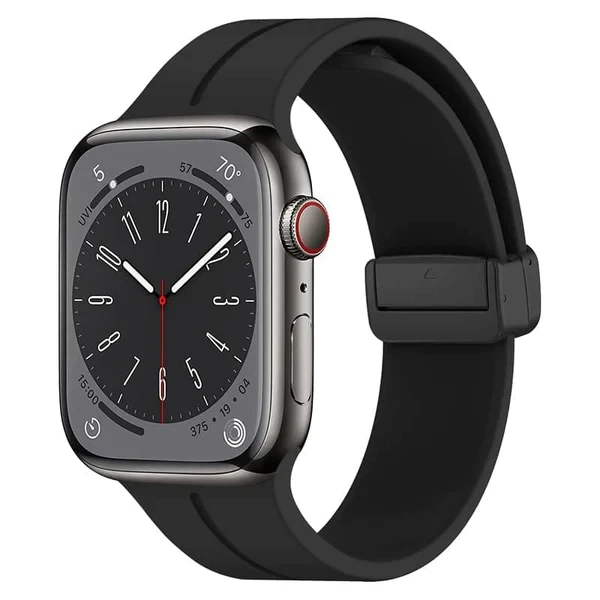 Силіконовий ремінець з магнітною застібкою для Apple Watch black • 38/40/41mm