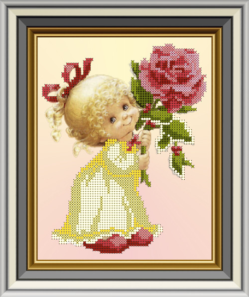 СД-214. Схема Дівчинка з трояндою - фото 1 - id-p249268700
