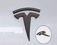 Эмблема на крышку заднего багажника Tesla Черный матовый