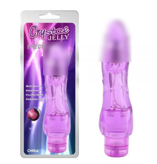 Фіолетовий гелевий мультишвидкісний вібратор Precious, фото 1