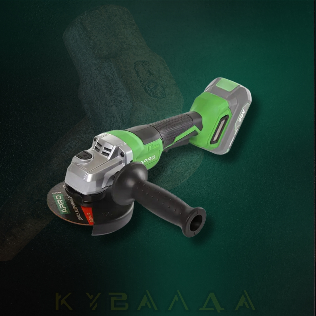 APRO Шліфмашина акумуляторна кутова 20AGS 20 В Ø125 без АКБ без ЗП