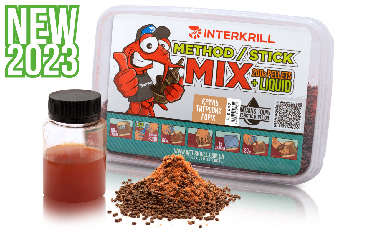 Пелетс INTERKRILL Method Stick Mix Криль-Тигровий горіх 400г