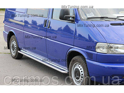 Пороги бічні Volkswagen Transporter (фольксвагкн Т4), d42 неірж. premium