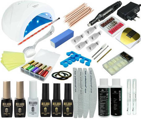 Набори для манікюру з фрезером та лампою