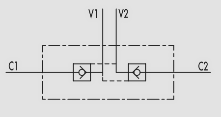 гідравлічна схема VBPDE 3/8L 2CEXC S/D.O.