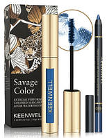 Набор Тушь синяя + Карандаш для глаз Keenwell Savage Color Set 4 мл + 1,5 гр