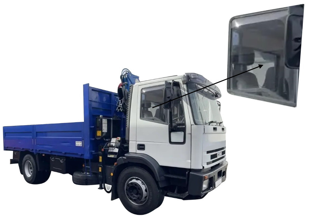 Бічне скло Iveco Eurocargo 1991-2002 передніх дверей праве, фото 1