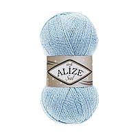 Alize ŞAL SİM (Сал Сим) № 40 синий (Акриловая пряжа с люрексом, нитки для вязания)