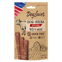 Мясное лакомство со вкусом говядины Dog Lover палочки для собак (упаковка 33 г - 3 шт)