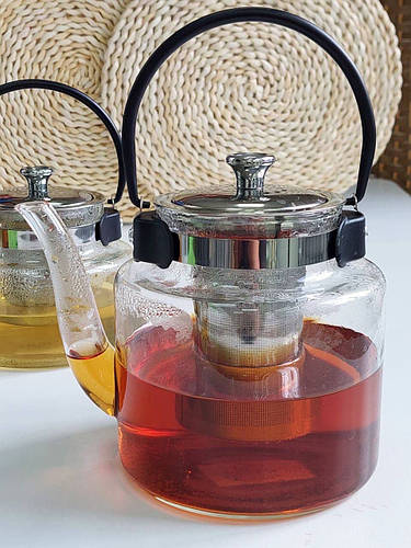 Чайник заварочный Olens "Гунфу-ча" 1200 мл стеклянный с метал.ситом для ...