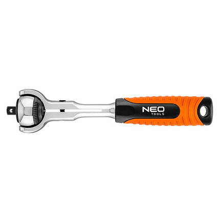 Ключ-тріскачка Neo Tools, 1/4", 72 зубців, 155мм, 360°, CrV, 0.15кг, фото 1